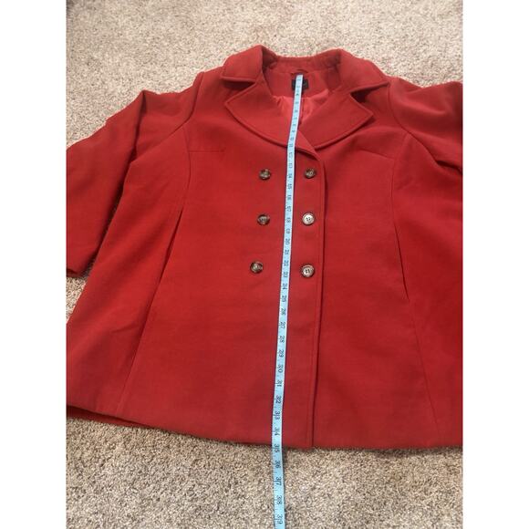 Lane Bryant Red Double Breasted Peacoat Sz 28 - Picture 8 of 14